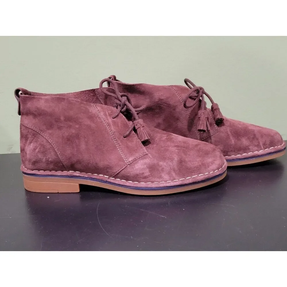 HUSH PUPPIES BROWN SUEDE LEATHER CYRA CATELYN ANKLE CHUKKA BOOTS SHOES size 9.5